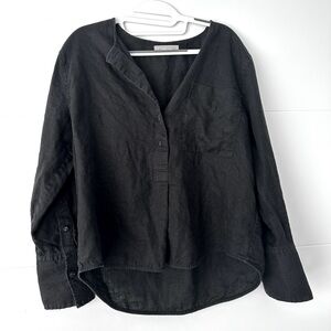 Everlane Black Linen Top